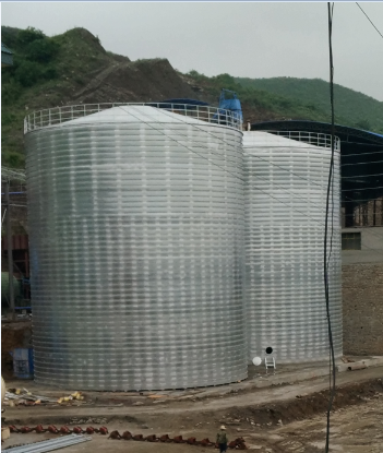 吕梁粮食钢板仓的安装全过程不用热焊接